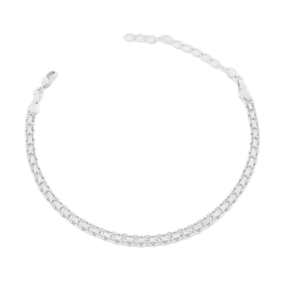 Pulseira Malha Chinesa Banhada a Prata
