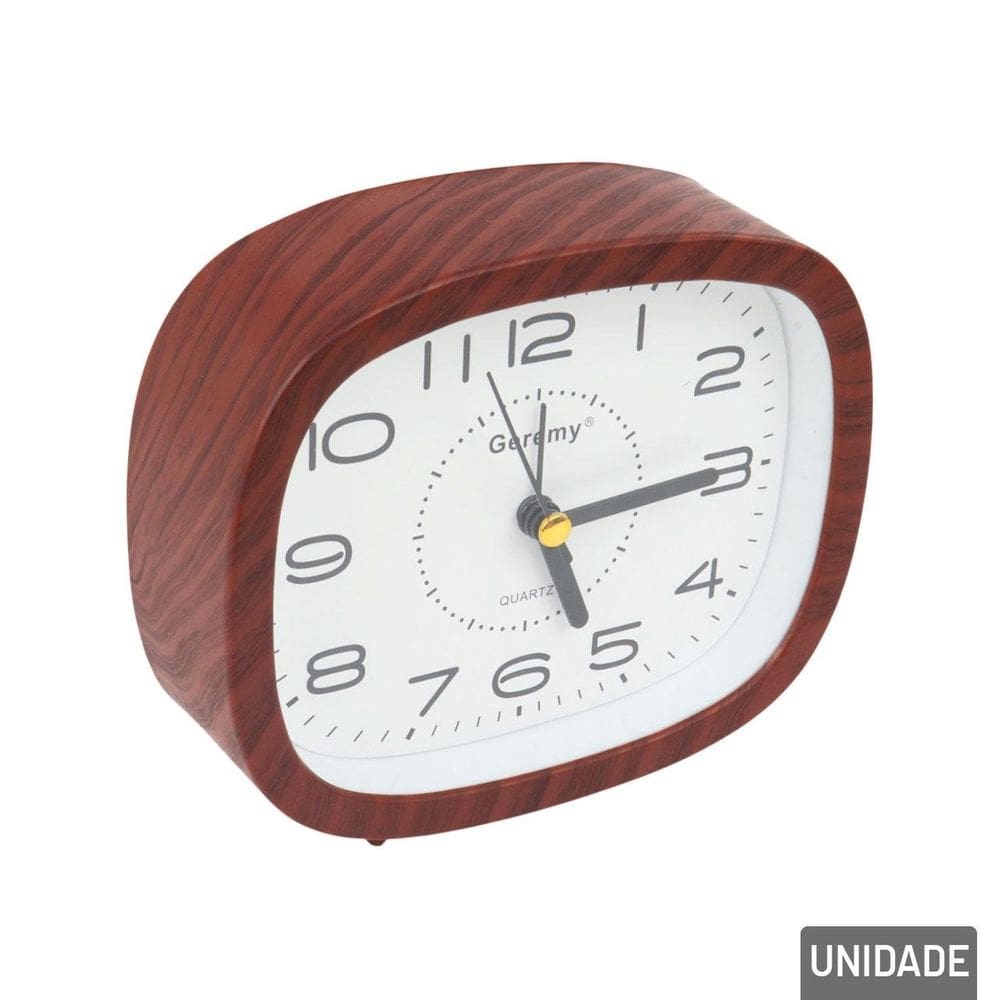 Relógio Analógico de Mesa 10,5cm Despertador - Tudo em Caixa