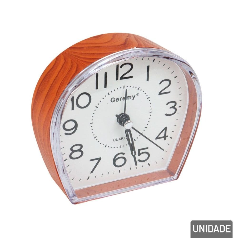 Relógio Analógico de Mesa 10cm Despertador - Tudo em Caixa