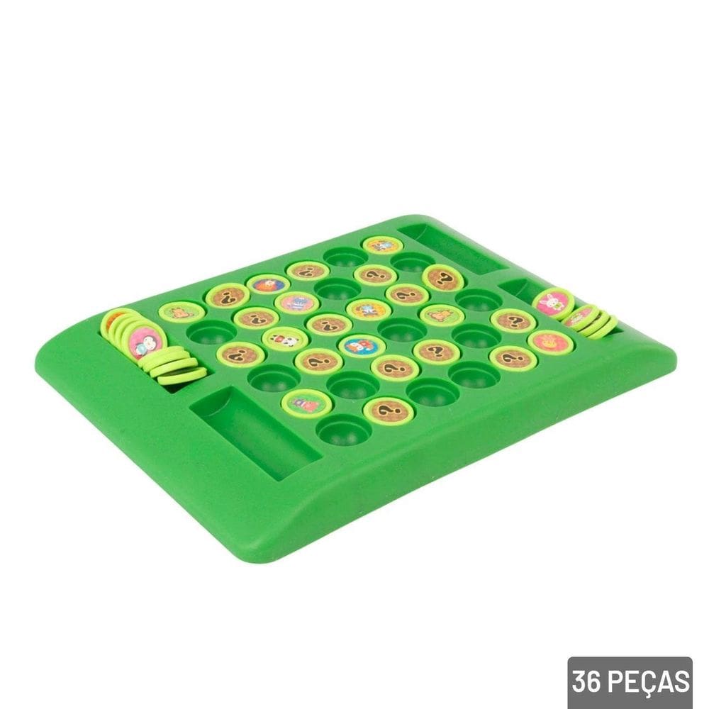 Jogo da Memória 36 Peças Tabuleiro Animais - Tudo em Caixa