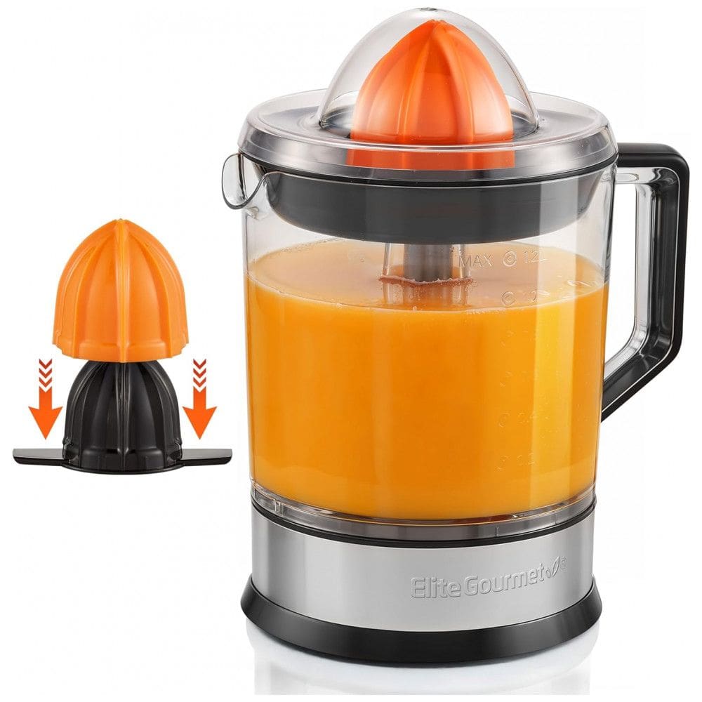 Extrator de Suco de Citrus Elite Gourmet ETS740 Livre de BPA com 2 Cones, Compacto, Alta Capacidade, Controle de Polpa, Laranjas, Limões,