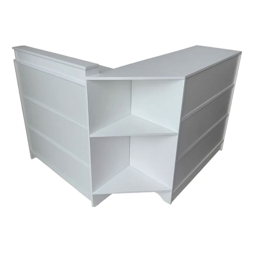 Balcão Caixa + Recepção 100% Mdf Branco - Suprema Móveis