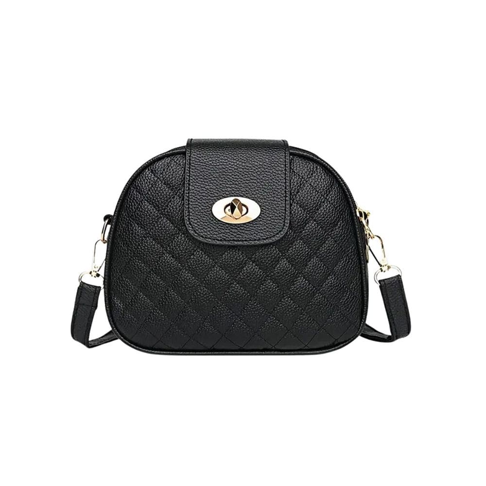 Bolsa Feminina de Ombro Fecho Dourado e Zíper Alça Ajustável