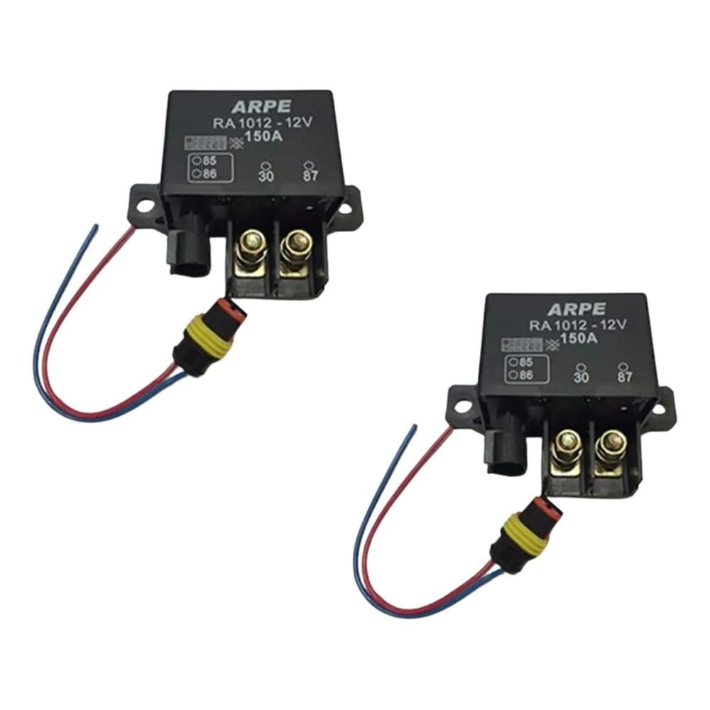 Rele 12V 150A Auxiliar Partida Com Chicote - 5 Peças