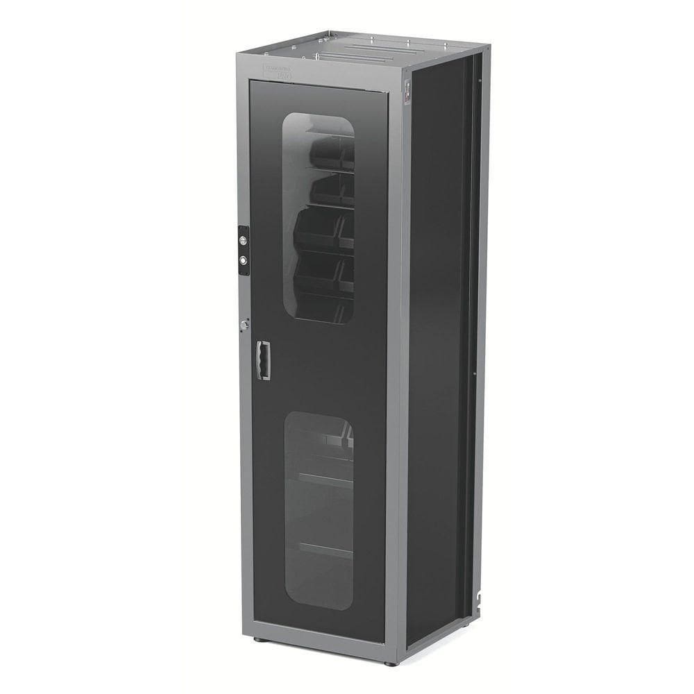 Armário Smart System Para Ferramentas 1 Porta, 29 Caixas Plásticas Bin E Visor Tramontina Pro Cinza Tramontina