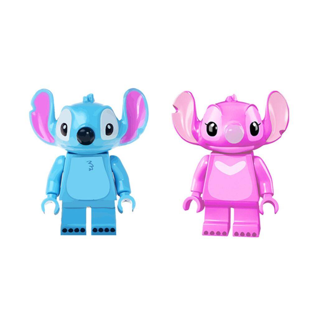Kit 2 Bonecos Stitch E Angel Lilo E Stitch Blocos De Montar