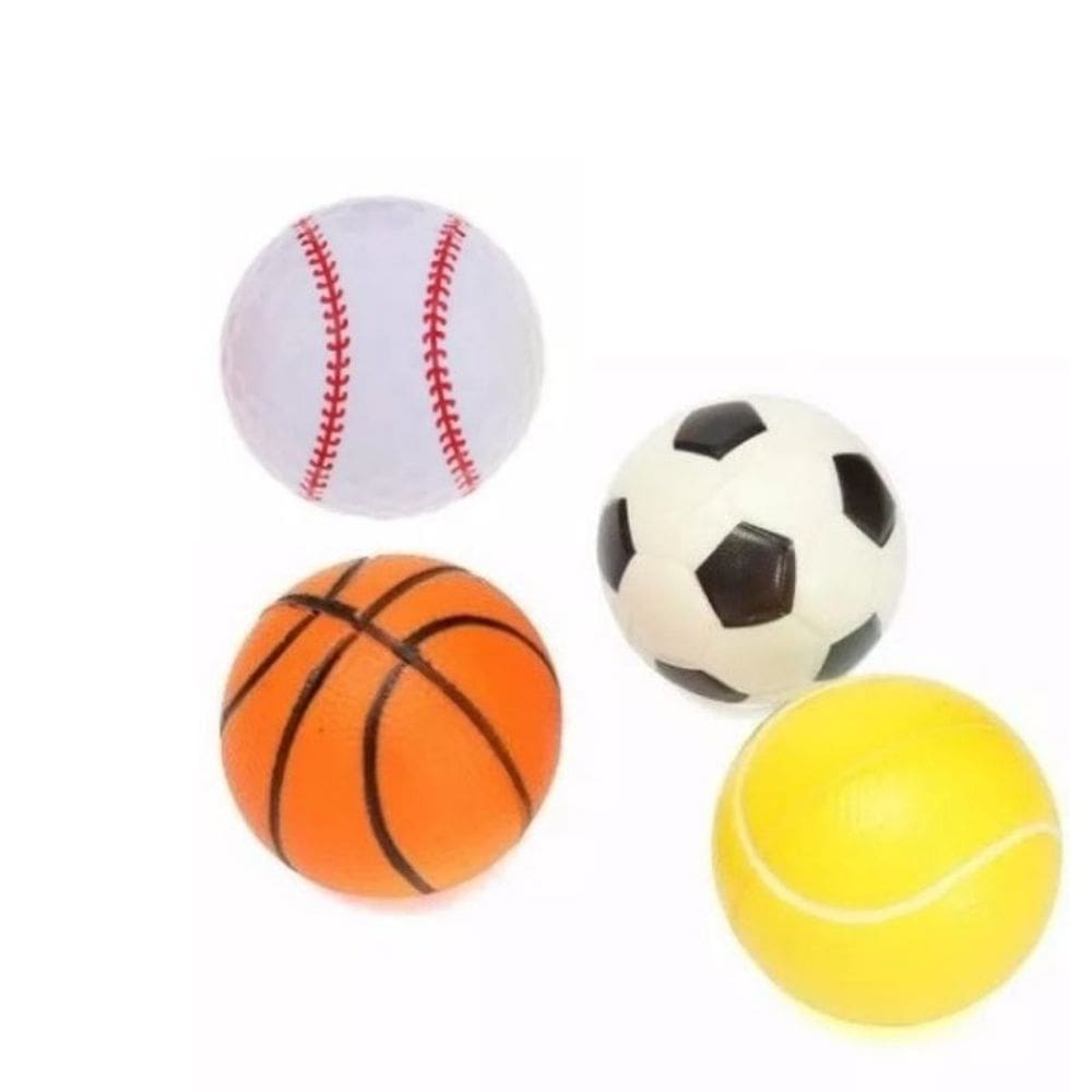 Kit Bola Macia Anti- Bola Fisioterapia Pets 4 Unidades