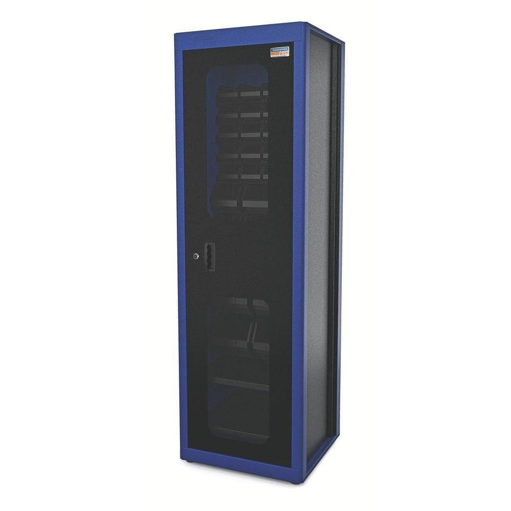 Armário Para Ferramentas Com 1 Porta, 29 Caixas Plásticas Bin E Visor Tramontina Pro Azul Tramontina