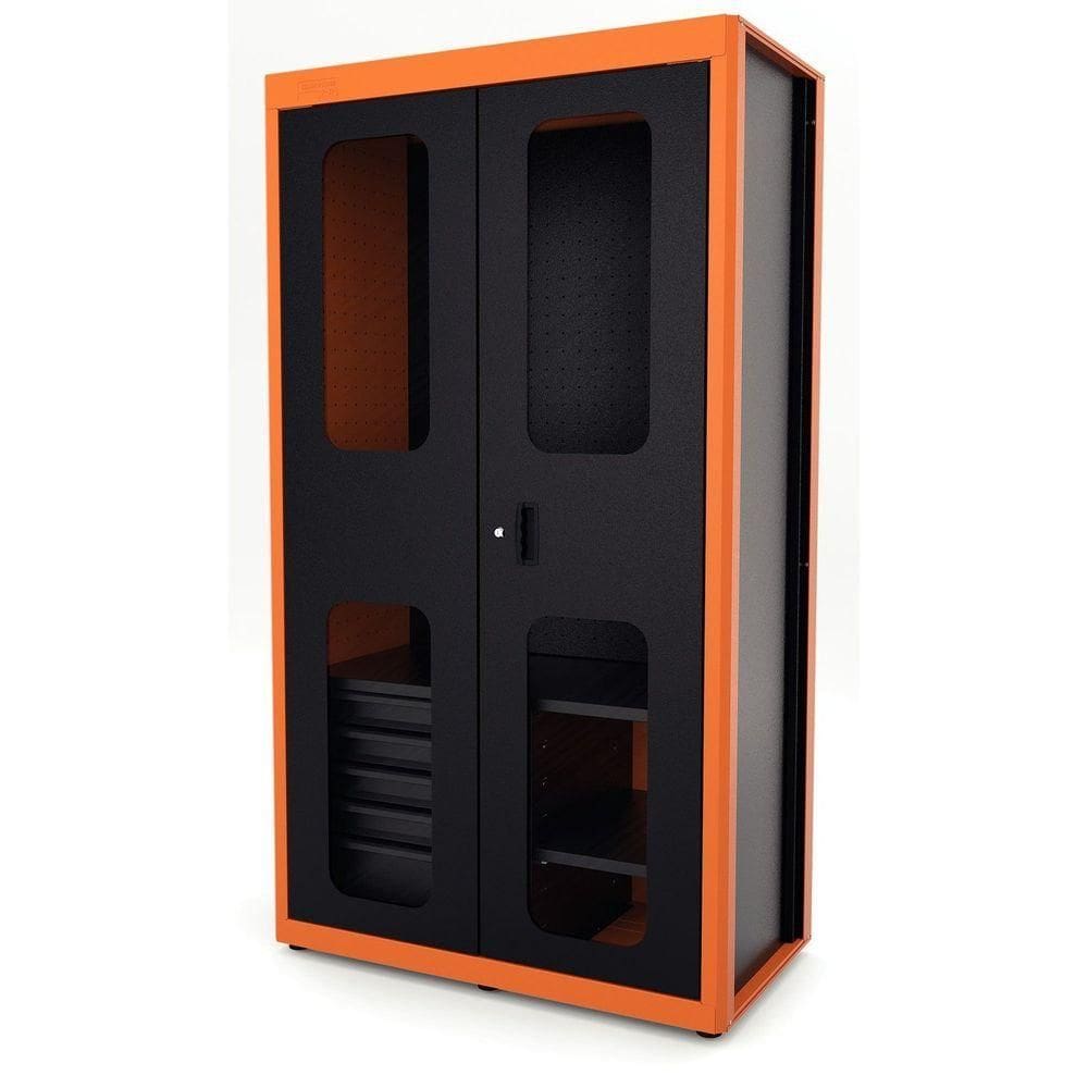 Armário Para Ferramentas 2 Portas Com Visores E 5 Gavetas Tramontina Pro Laranja Tramontina