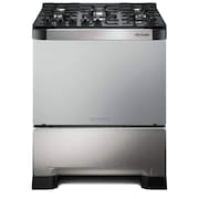 Fogão á Gás Mueller 5 bocas Decorato Vetro Inox com Timer-Bivolt