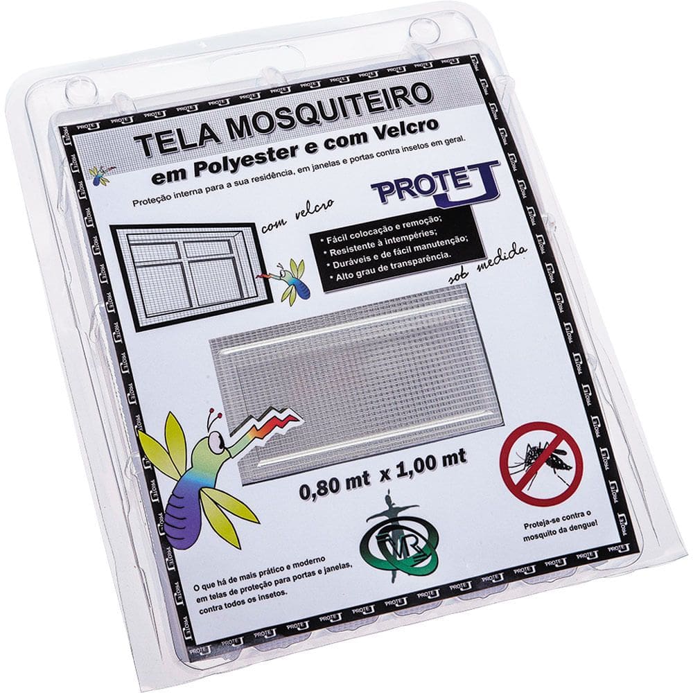 Tela Mosquiteiro para Janela 80x100cm Victória Réggia Protej Branca