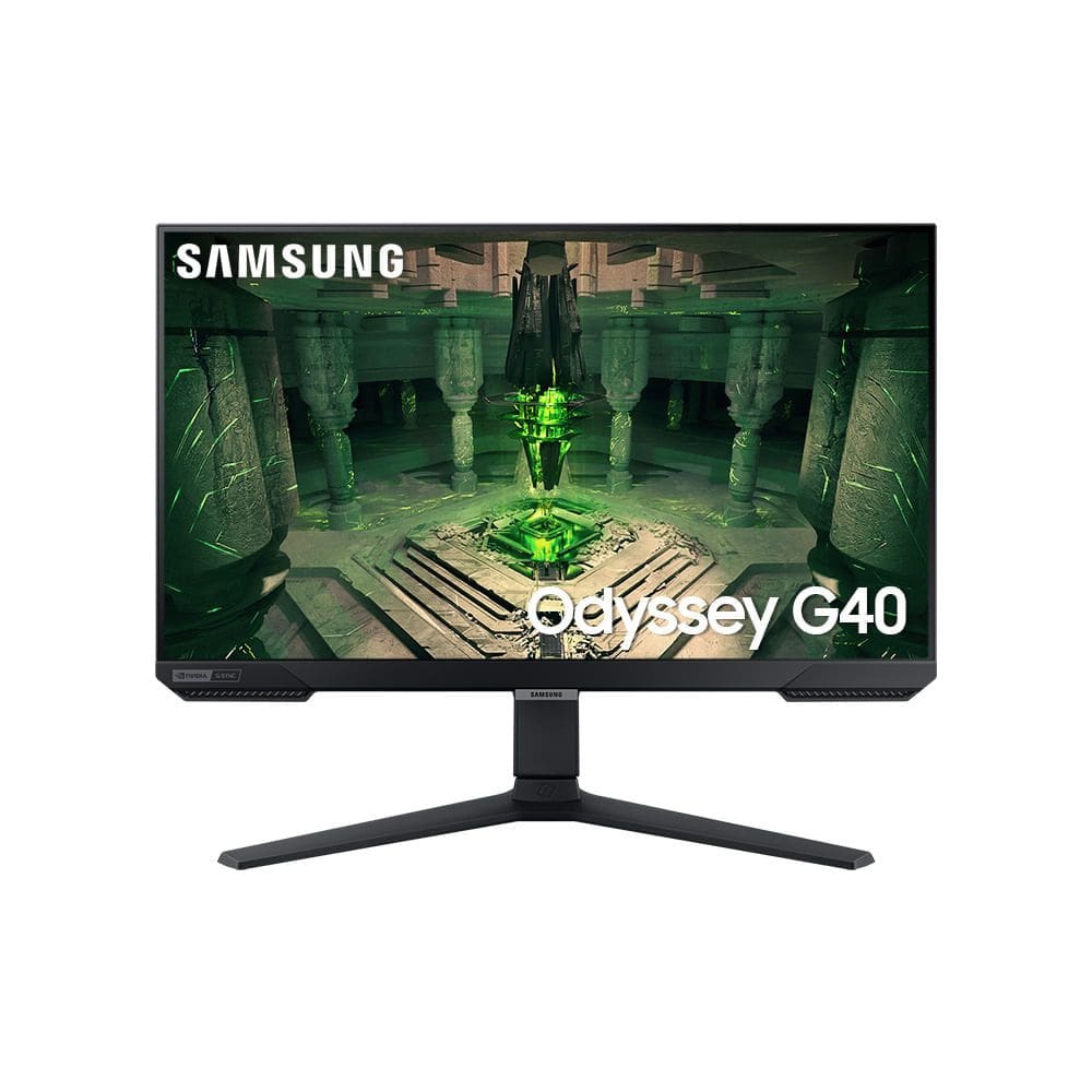 Monitor Gamer Samsung Odyssey G40 27”, 240 Hz, 1ms, ajuste de altura, Gsync, Freesync,HDMI, DP, FHD, Preto
