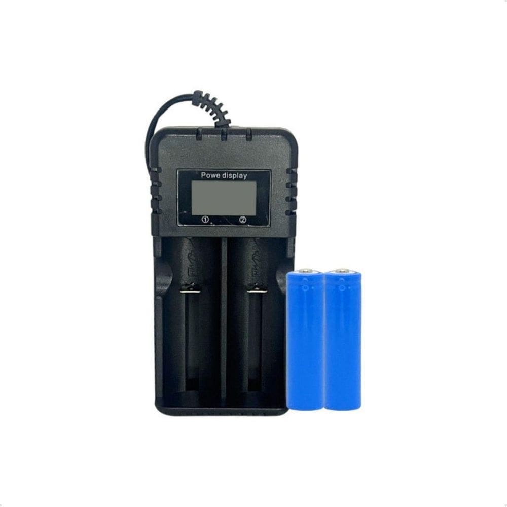 2 Bateria  Microfone Kdr200 + Carregador Duplo Led