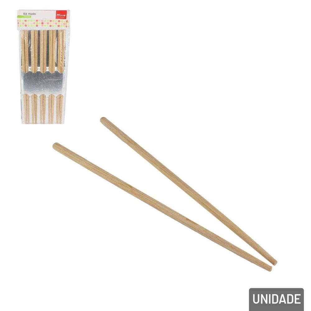 Hashi de Bambu 5 Pares 24cm Liso - Tudo em Caixa