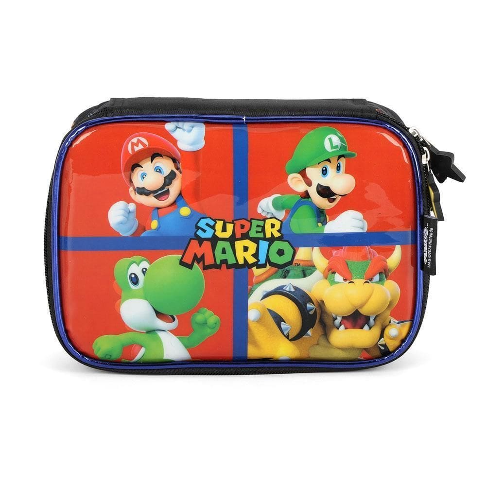 Estojo Box Baú Escolar Super Mario Personagens Luxcel