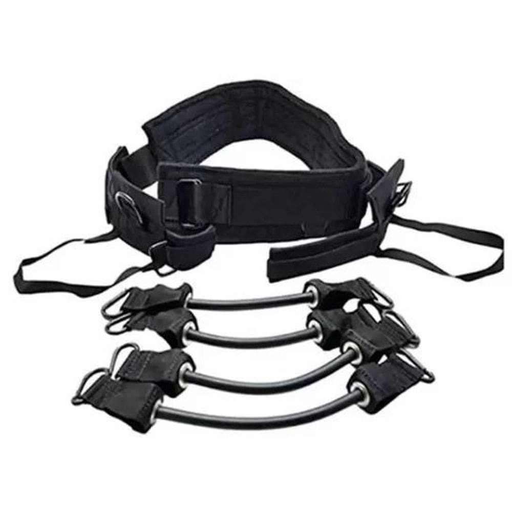 Kit Elástico Vertical Treino Academia Fitness Preto