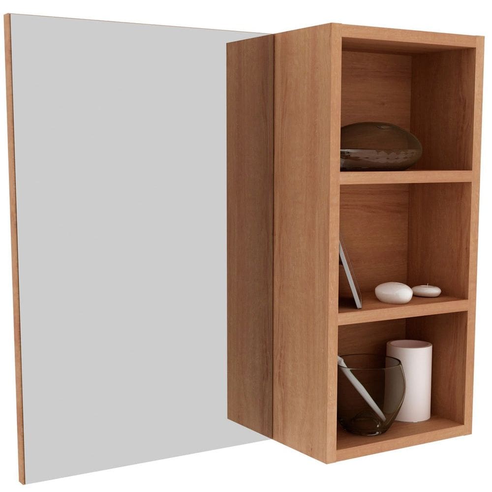 Espelheira para Banheiro 60 cm 3 Nichos Valente