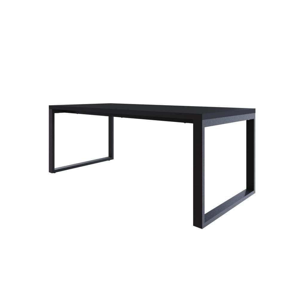 Mesa De Jantar Queens 200x90x77cm Qemj9200 Preto Tx - Preto Tx/