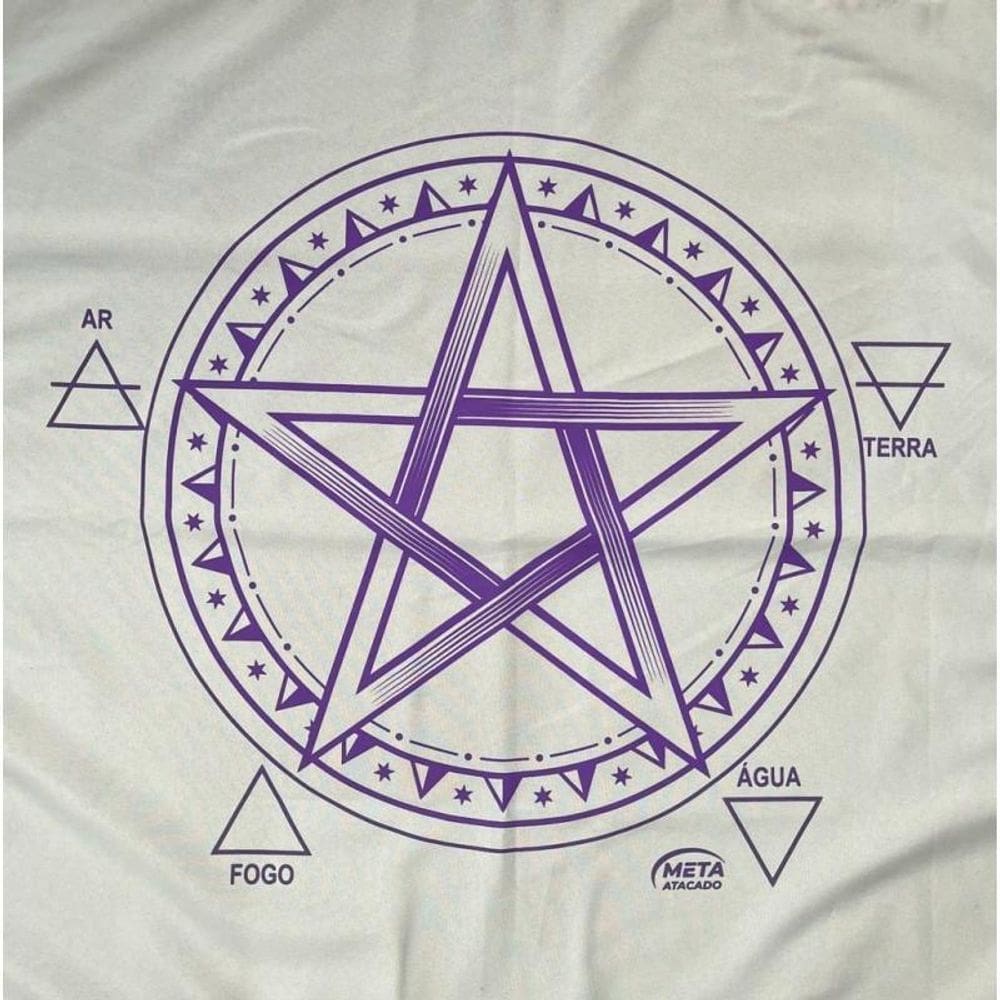 Toalha Pentagrama Tecido Jogo Cartas Tarot - Selecione A Cor