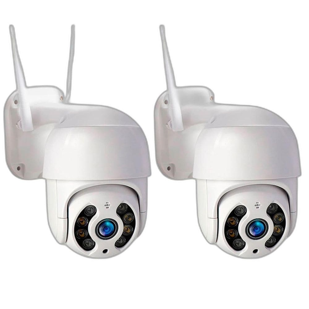 Kit 2 Câmeras Segurança Ip Full Hd 360 Alta Definição