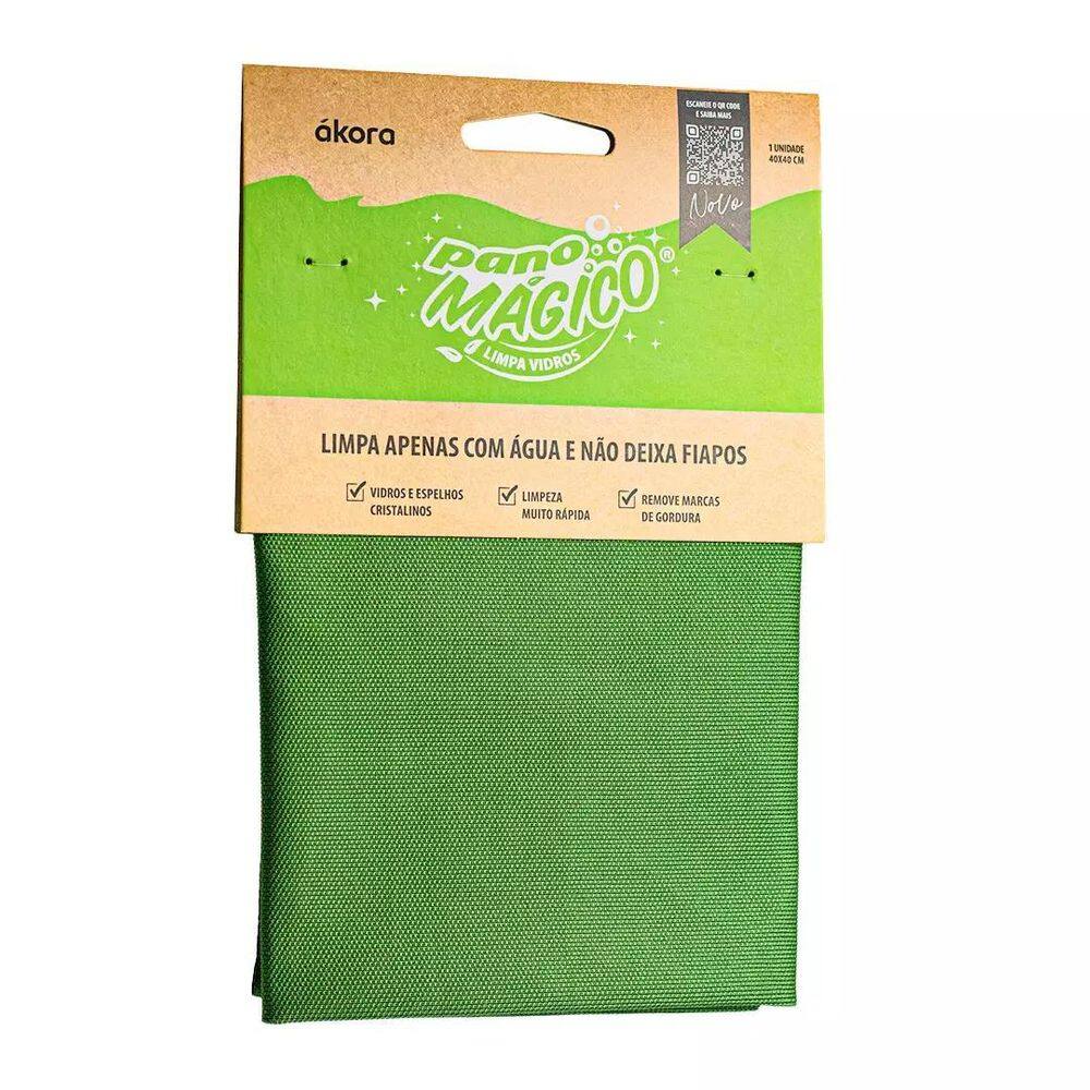 Pano Mágico Limpa Vidros 40x40cm - Eficiente e Prático