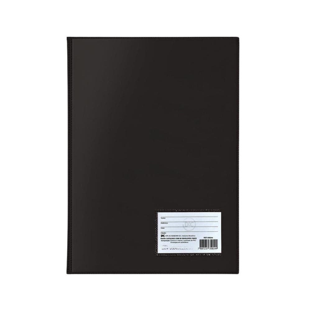 Pasta Catálogo A4 Com 100 Envelopes Fino All Black Dac