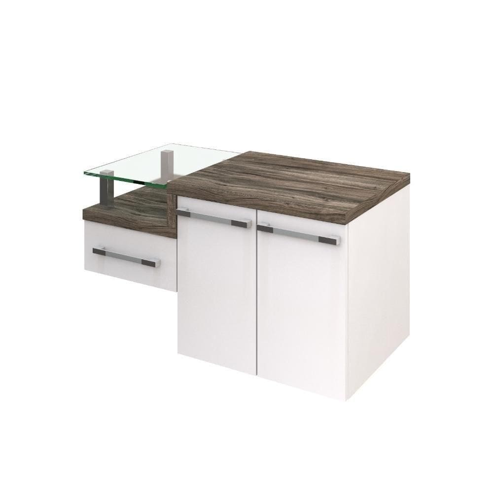 Gabinete Armario Para Banheiro Legno 830 (somente Balcao) Branco Chess C-carvalho Dark