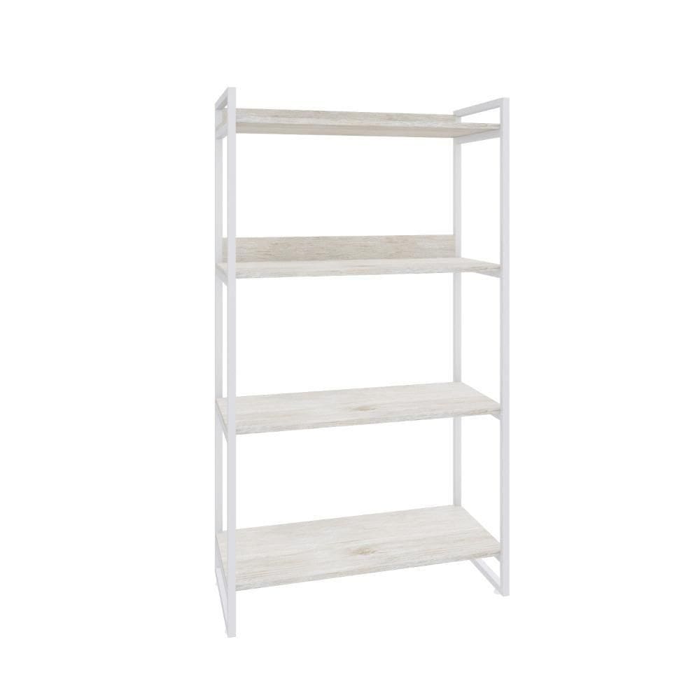 Estante Kuadra 80x40x146cm C/04 Prateleiras Snow / Snow /