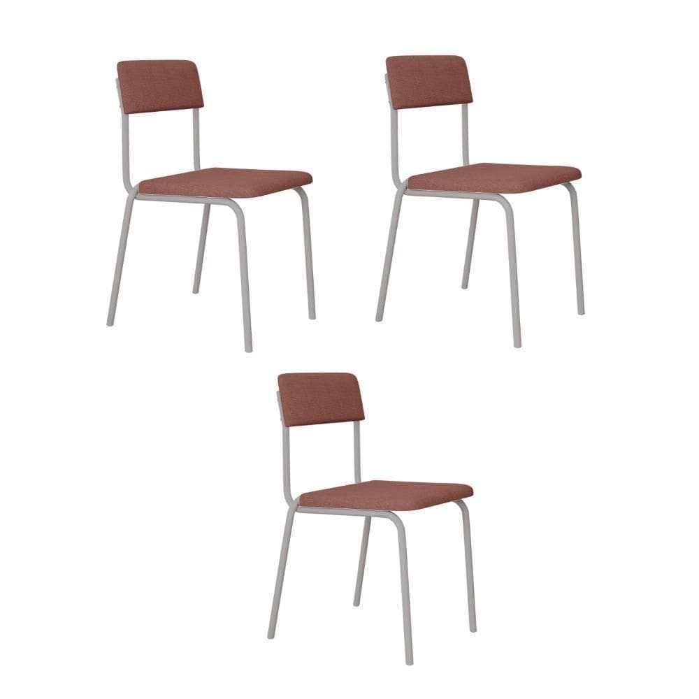 Cadeira Fit Fixa C/4 Pes 475 X 505 X 810 Mm C/3 Un Pés Brancos. Tulipa Rose Tulipa Rose