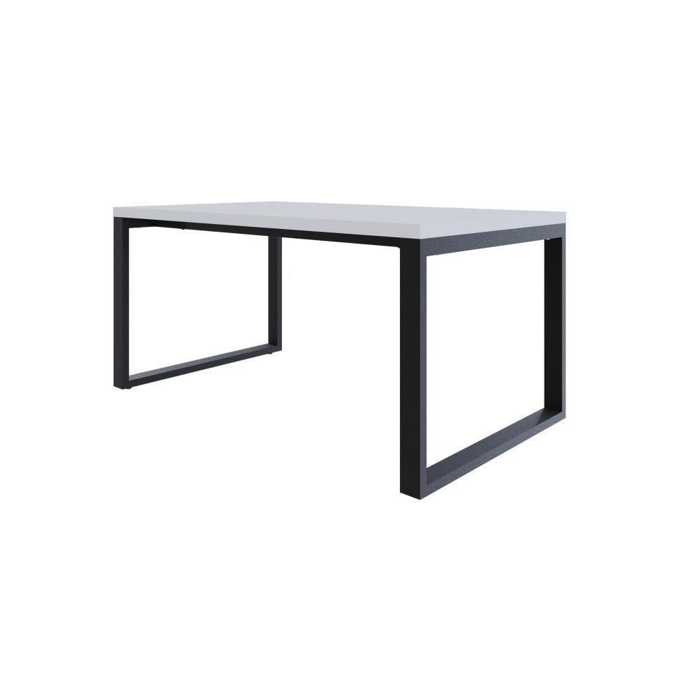 Mesa De Jantar Queens 160x90x77cm Qemj9160 Branco Tx - Branco Tx/