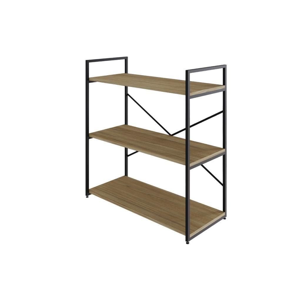 Estante C/03 Prateleiras 84x80x33cm Yon Vermont Oak/ Vermont Oak/