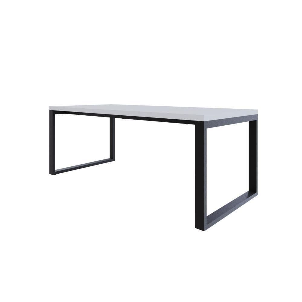 Mesa De Jantar Queens 200x90x77cm Qemj9200 Branco Tx - Branco Tx/