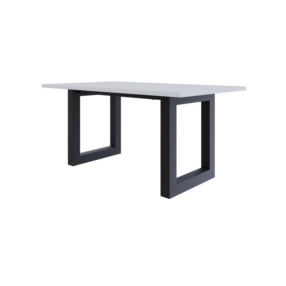 Mesa De Jantar Bronx R 160x90x77cm Brmj9160r Branco Tx - Branco Tx/