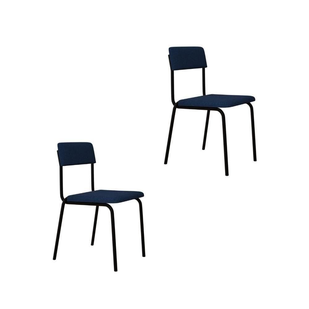 Cadeira Fit Fixa C/4 Pes 475 X 505 X 810 Mm C/2 Un. Azul Celeste Azul Celeste