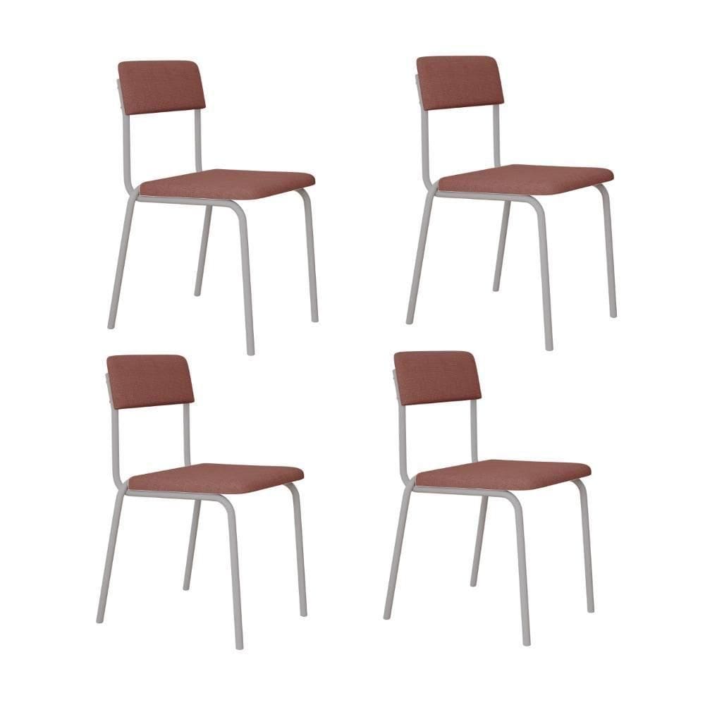 Cadeira Fit Fixa C/4 Pes 475 X 505 X 810 Mm C/4 Un Pés Brancos. Tulipa Rose Tulipa Rose