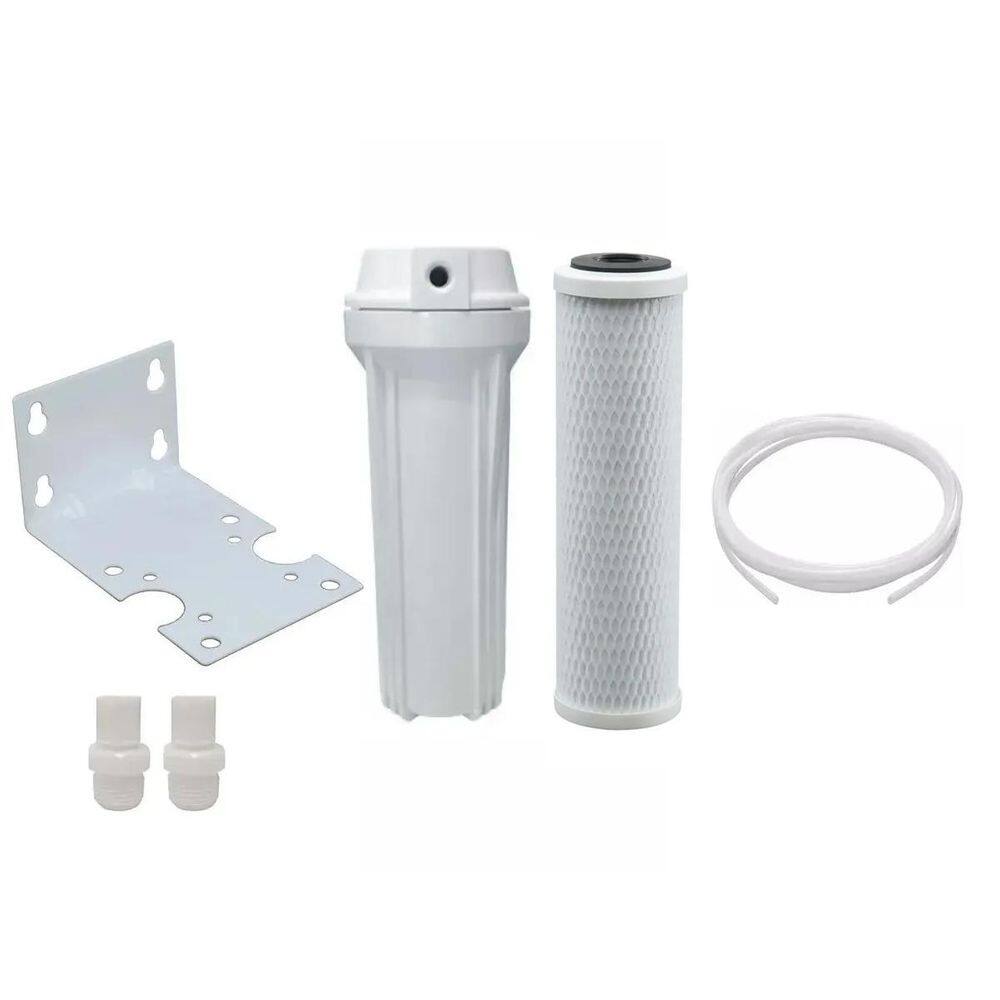 Kit Carcaça 10 Com Suporte E Carvão Ativado Carbon Block