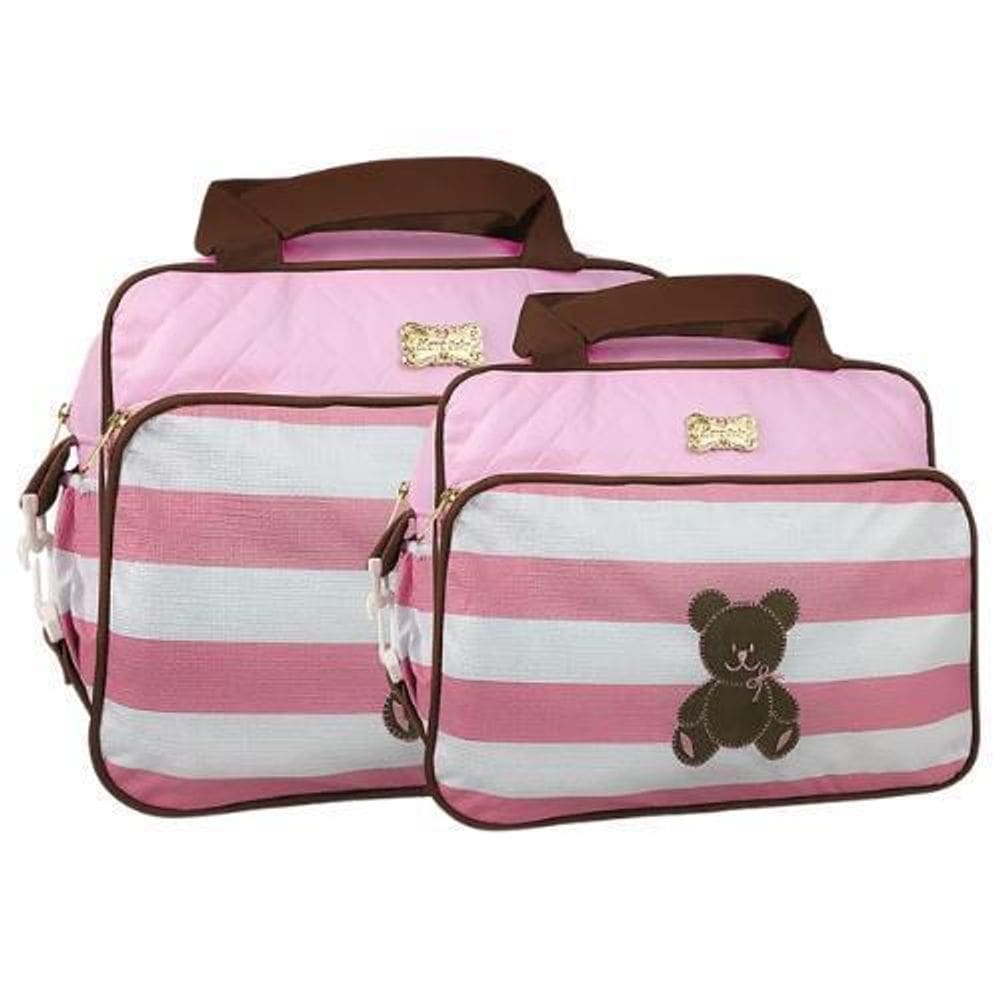Kit Bolsas Maternidade Mave Baby Ursinho Rosa
