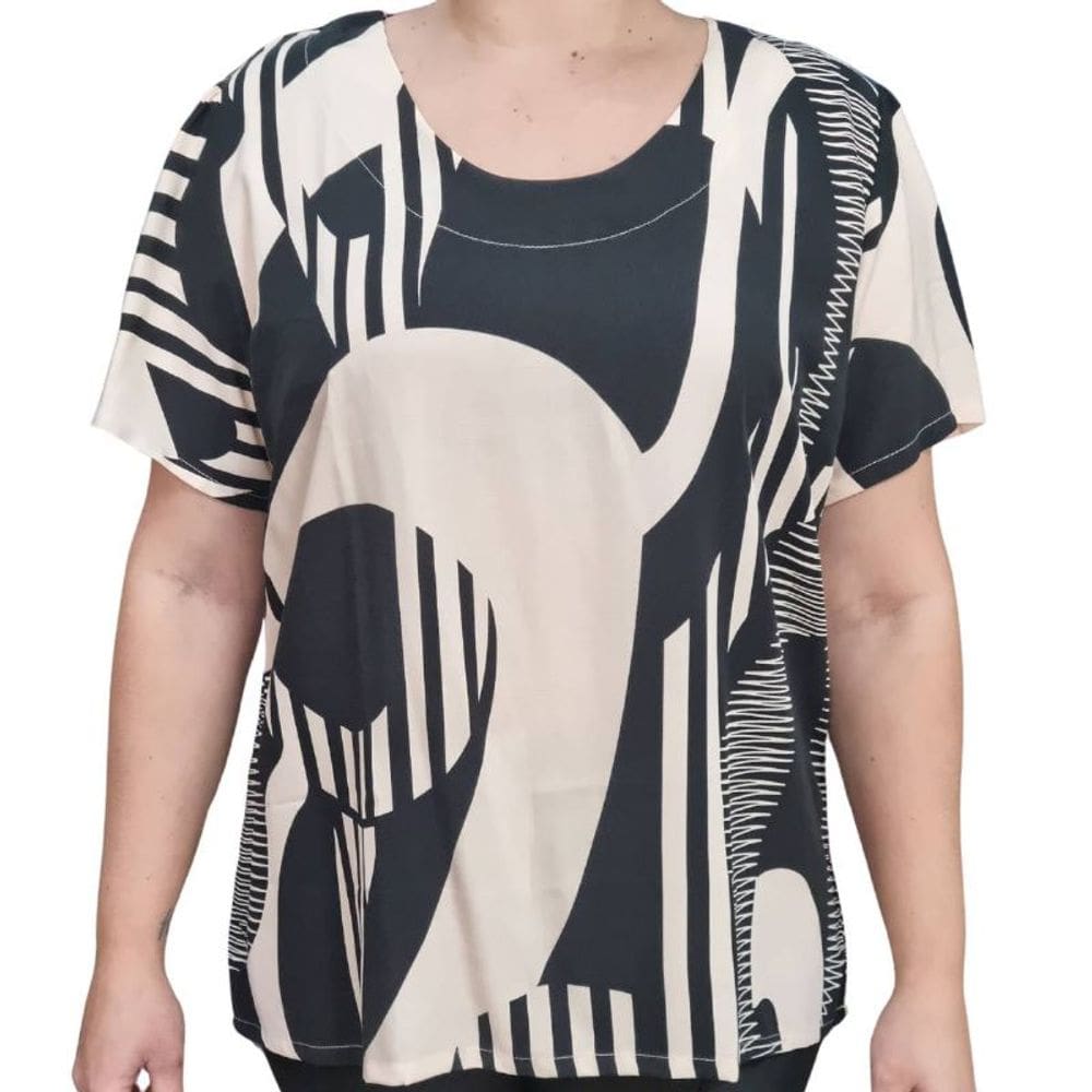 Blusa Feminina Manga Curta Estampada Rodher