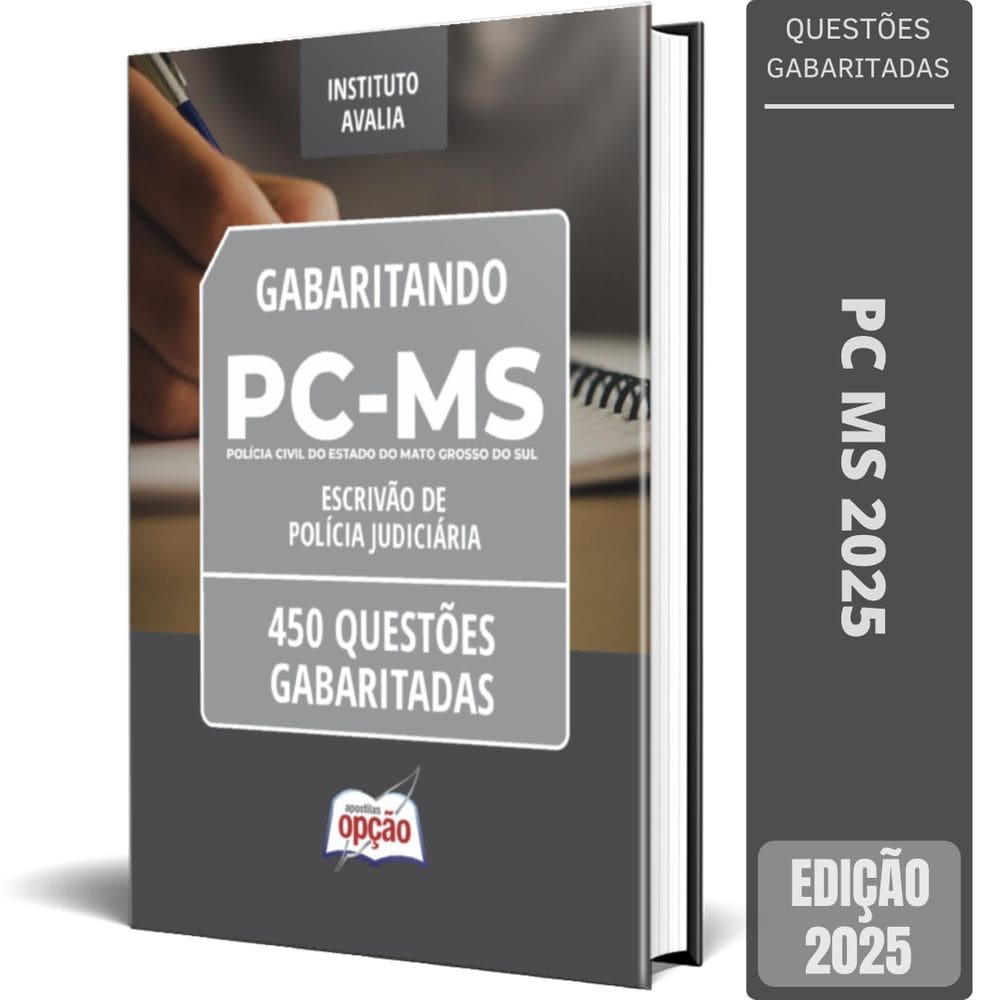 Caderno Testes Pc Ms 2025 Escrivão Polícia Judiciária 450