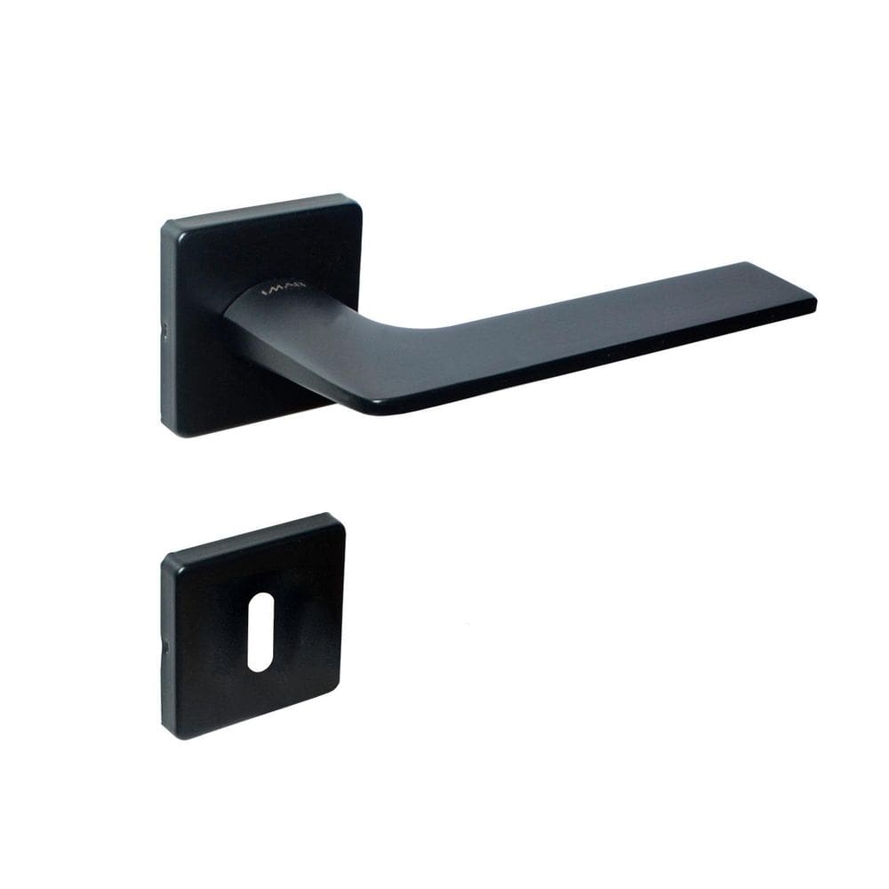 Fechadura Interna Imab Malba Roseta Quadrada Preta 55Mm