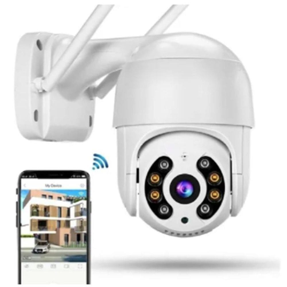 Câmera Ip Wifi Gira 320 Ptz Dome Vigilância 24Hrs Áudio Bom