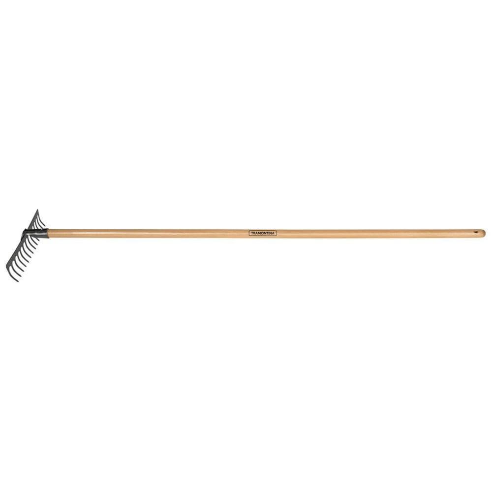 Ancinho Curvo 14 Dentes Tramontina Aço Cabo Madeira 145Cm