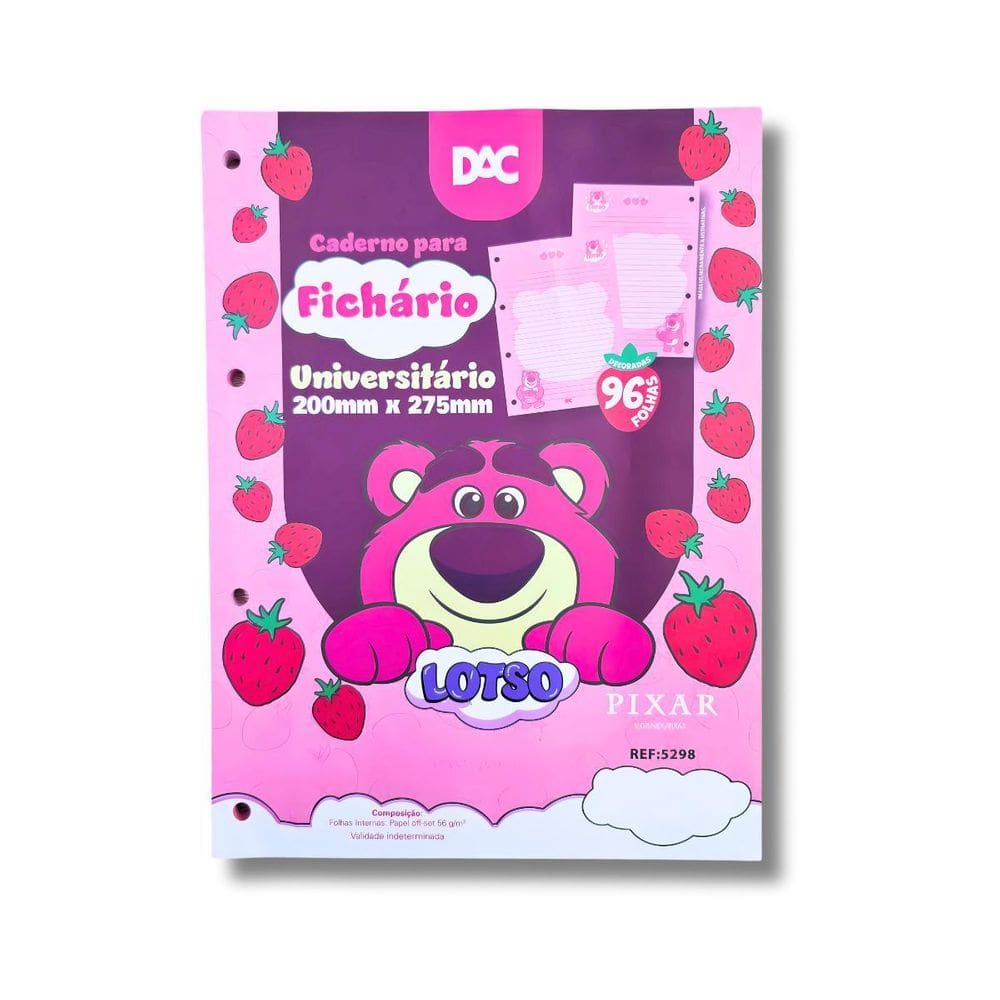 Refil De Fichário Universitário Lotso 96Fls Decoradas Dac