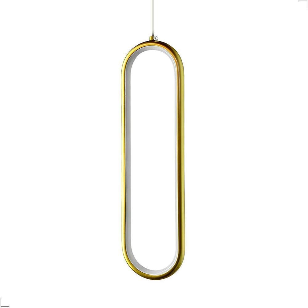 Luminária Pendente Teto Oval Led Moderno Lavabo Sala Quarto