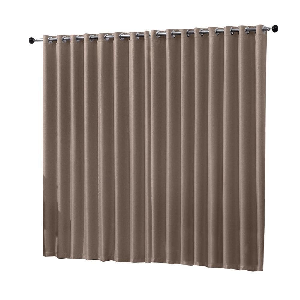 Cortina Blecaute De Tecido 8,00 X 2,80 Sala Quarto Avelã