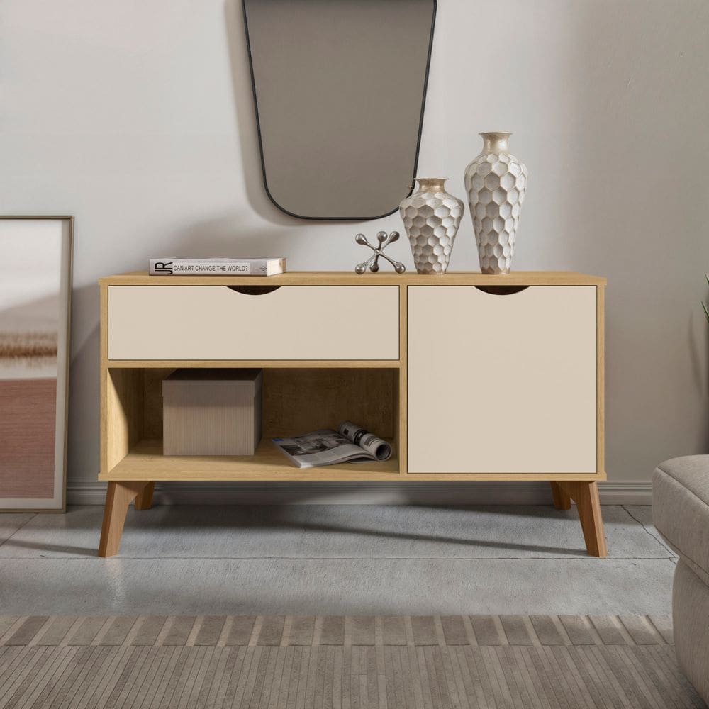 Buffet Aparador London Cinamomo/Off White - RV Móveis