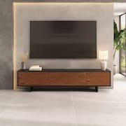 Rack Preto Madeira TV 75 Para Sala Moderno 184 cm 3 Portas  ARTO