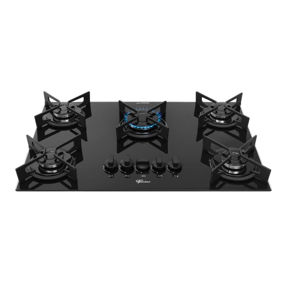 Fogão Cooktop 5 Bocas Fit Line Trempe Iron Fischer