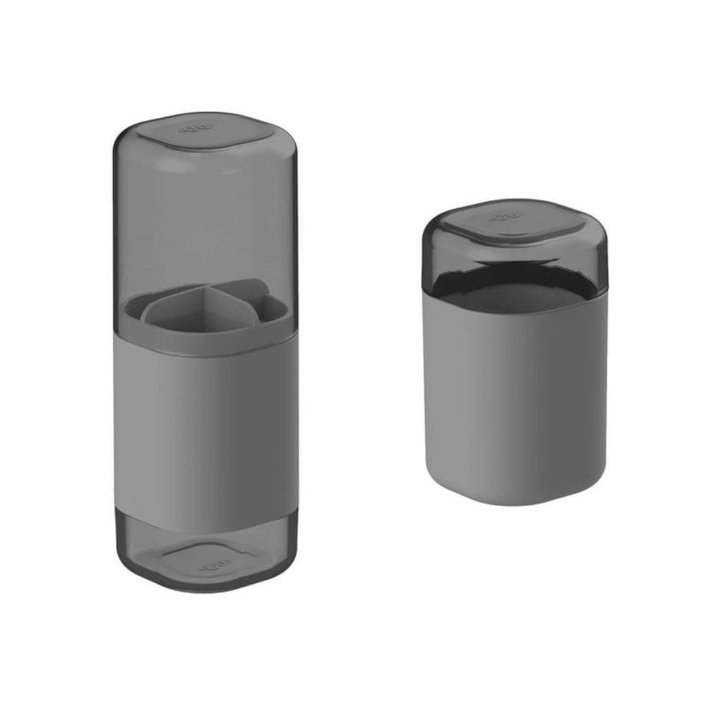 Kit Porta Algodão E Porta Escova 2Pc Dual Ou Banheiro Lavabo