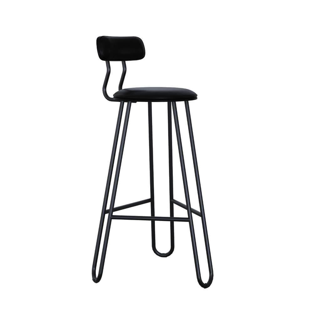 Conjunto 2 Banquetas Alta Ginger Courino Preto